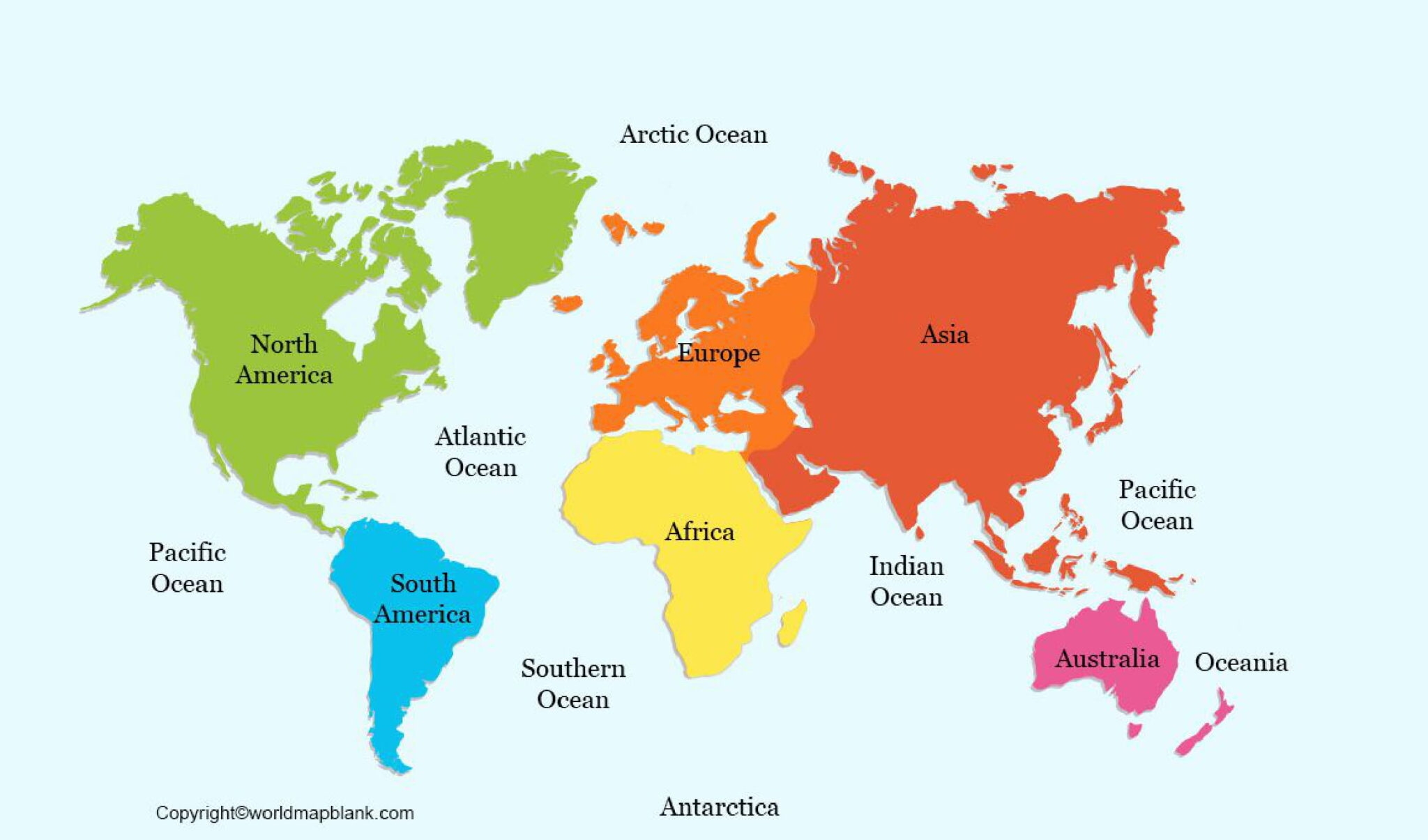 Get Your Free Labeled Printable World Map PDF Printables For Everyone