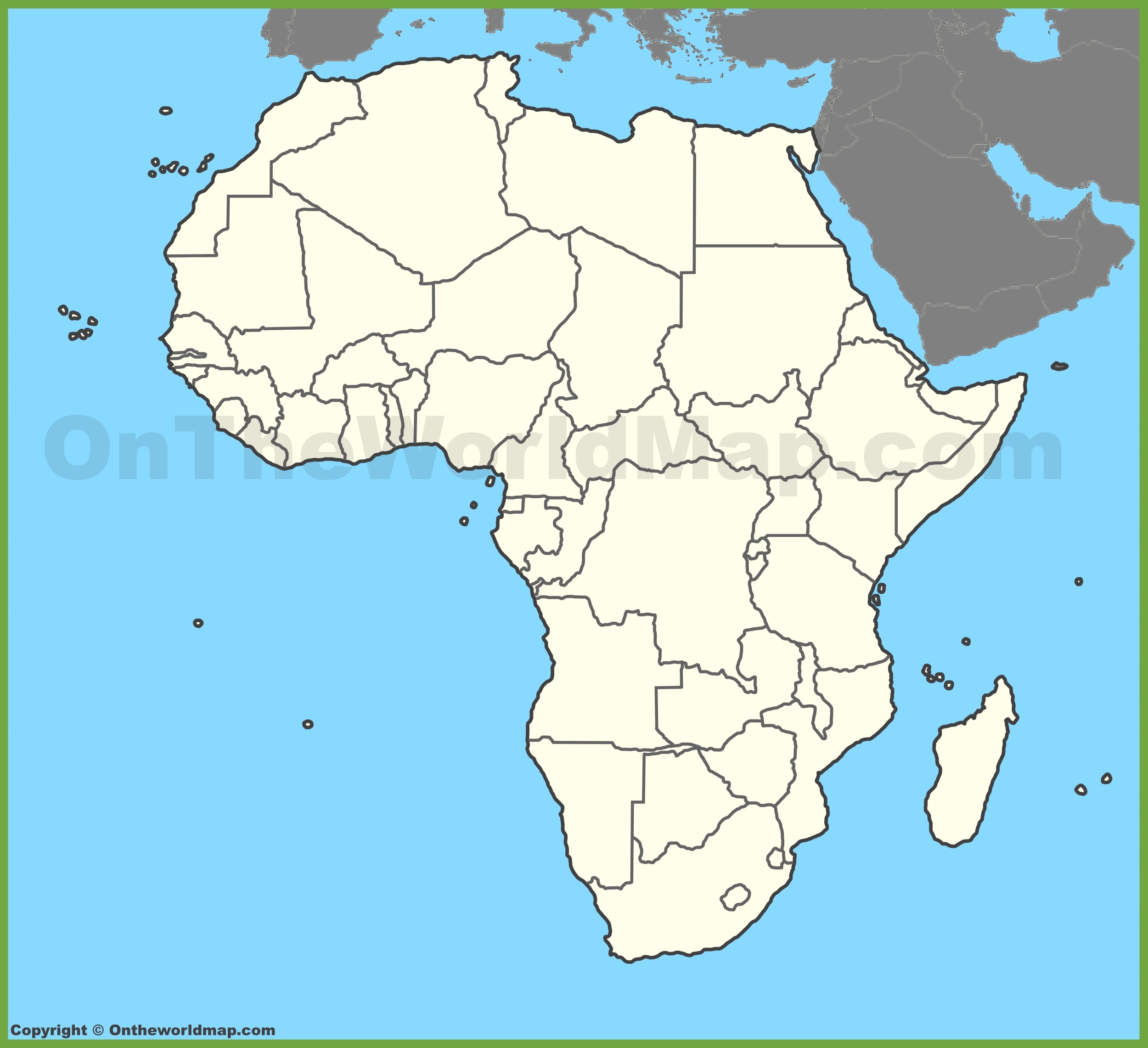 Get Your Free Printable Blank Map Of Africa PDF Printables For Everyone