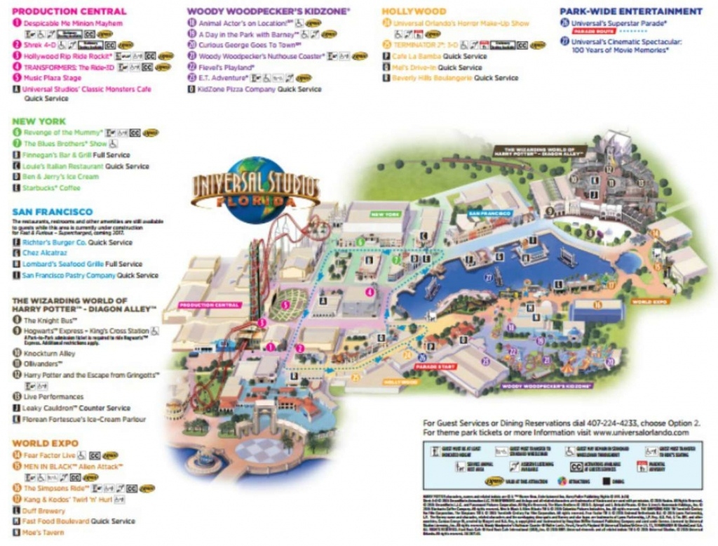 Get Your FREE Printable Universal Studios Orlando Map Printables For 