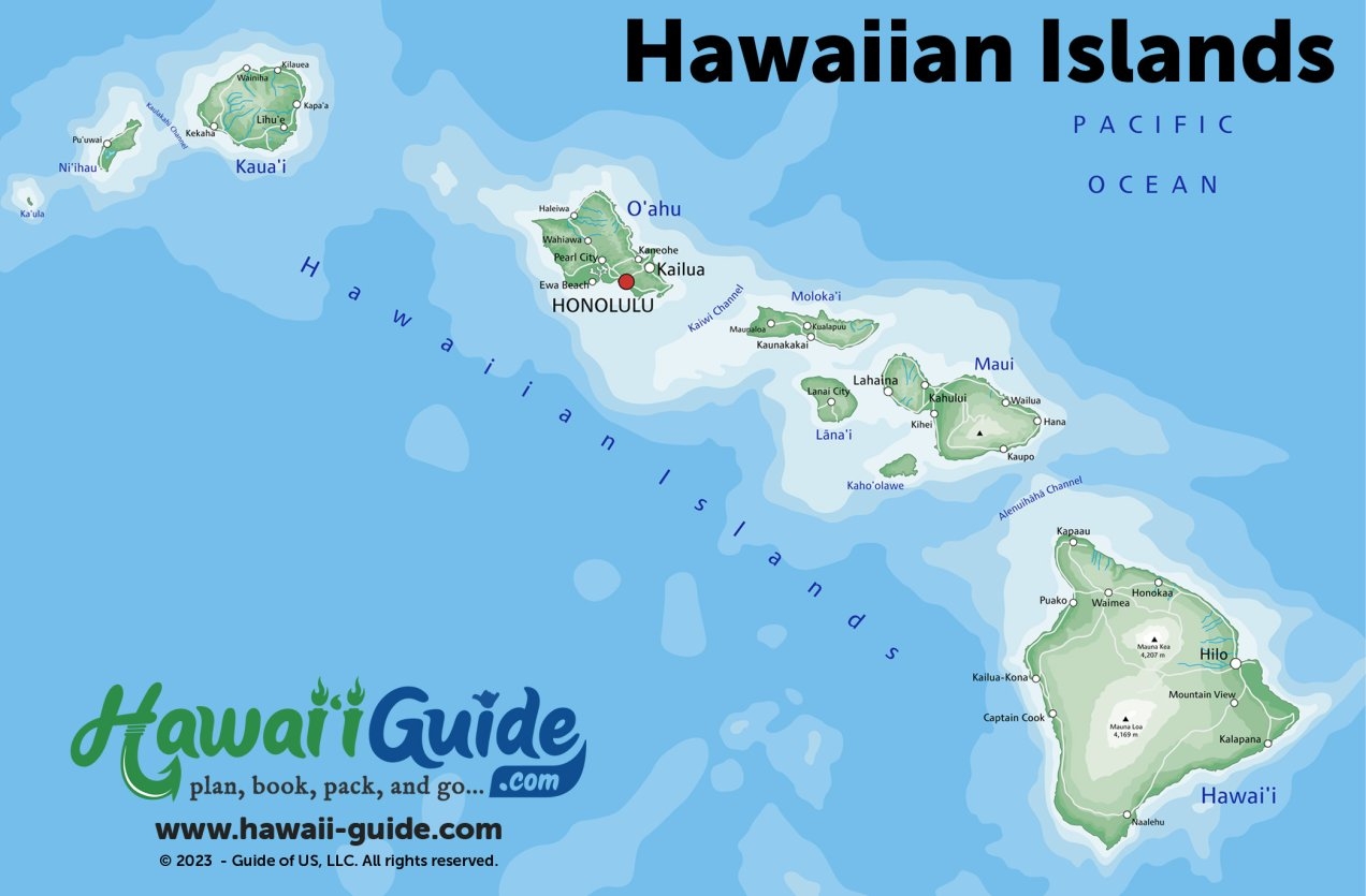 Hawaiian Islands Map Printable