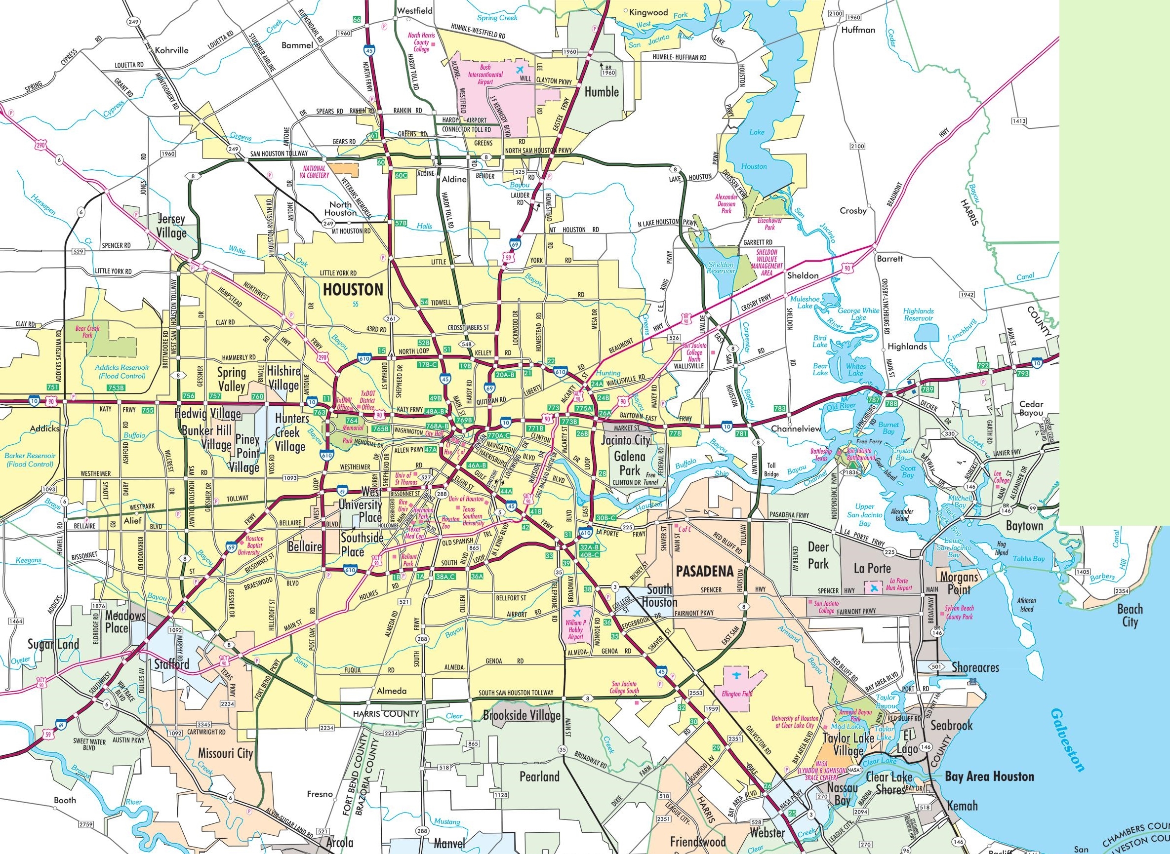 Houston Map Printable