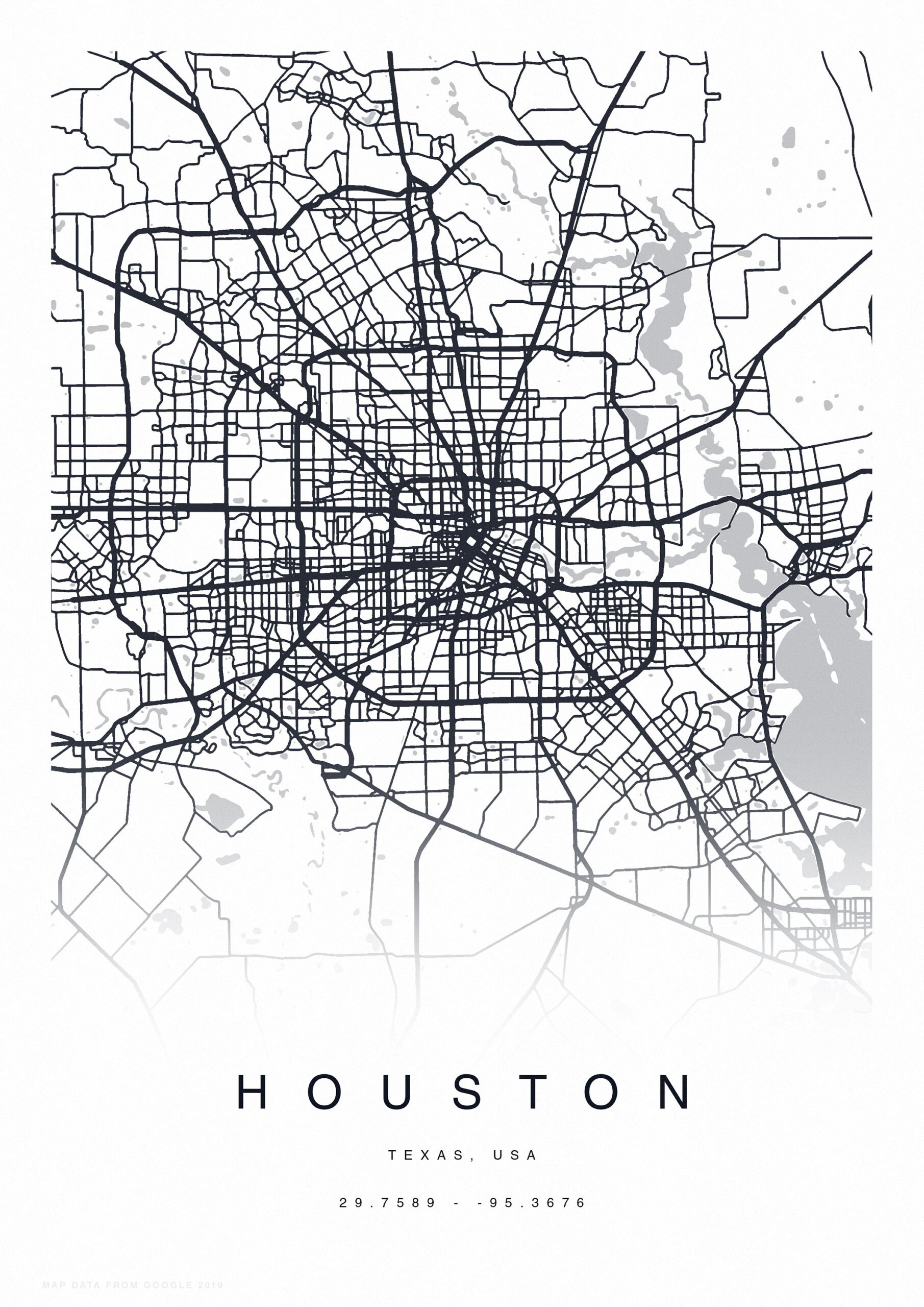 Houston Map Printable