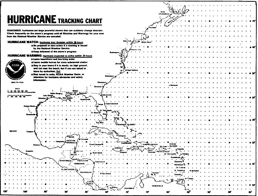 Hurricane Tracker Printable Map