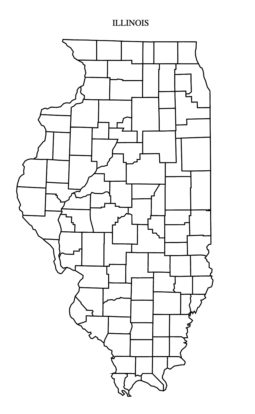 Illinois Map Printable