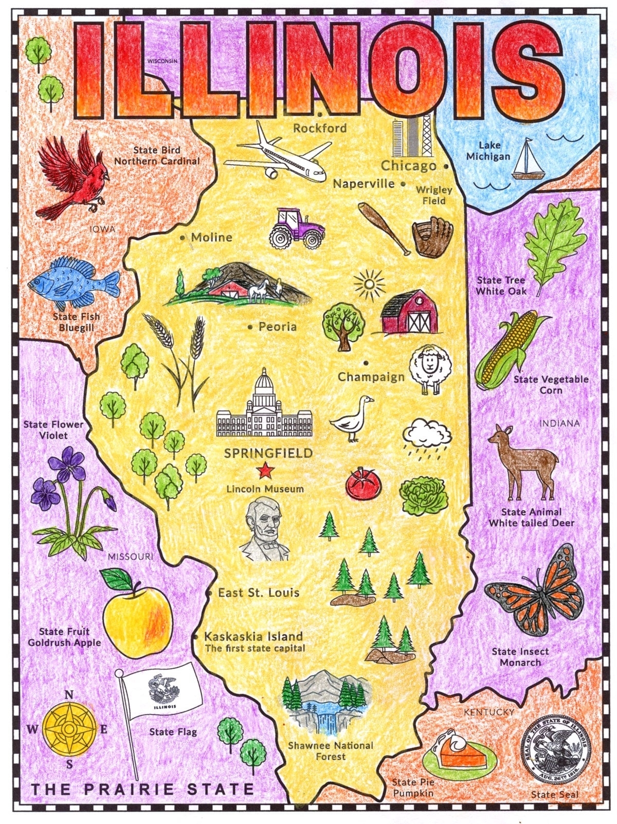 Illinois Printable Map Free Printable Maps