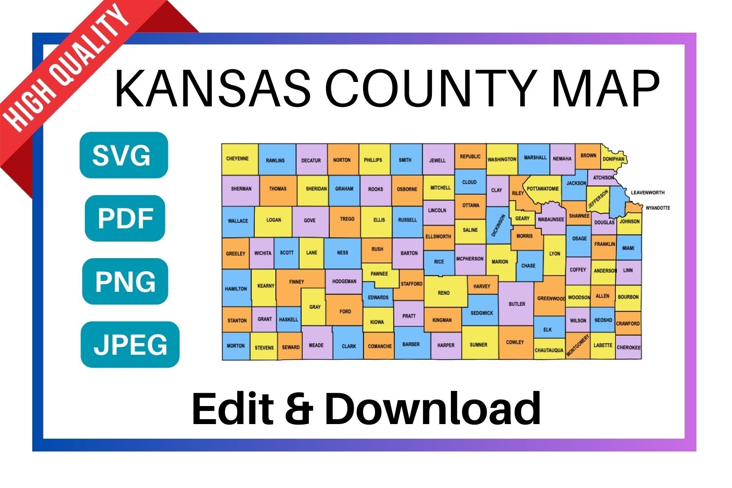 Kansas County Map Printable Kansas Off Grid Guide PDF Download 105 Kansas County Map Printable Kansas Off Grid Guide PDF Download 105