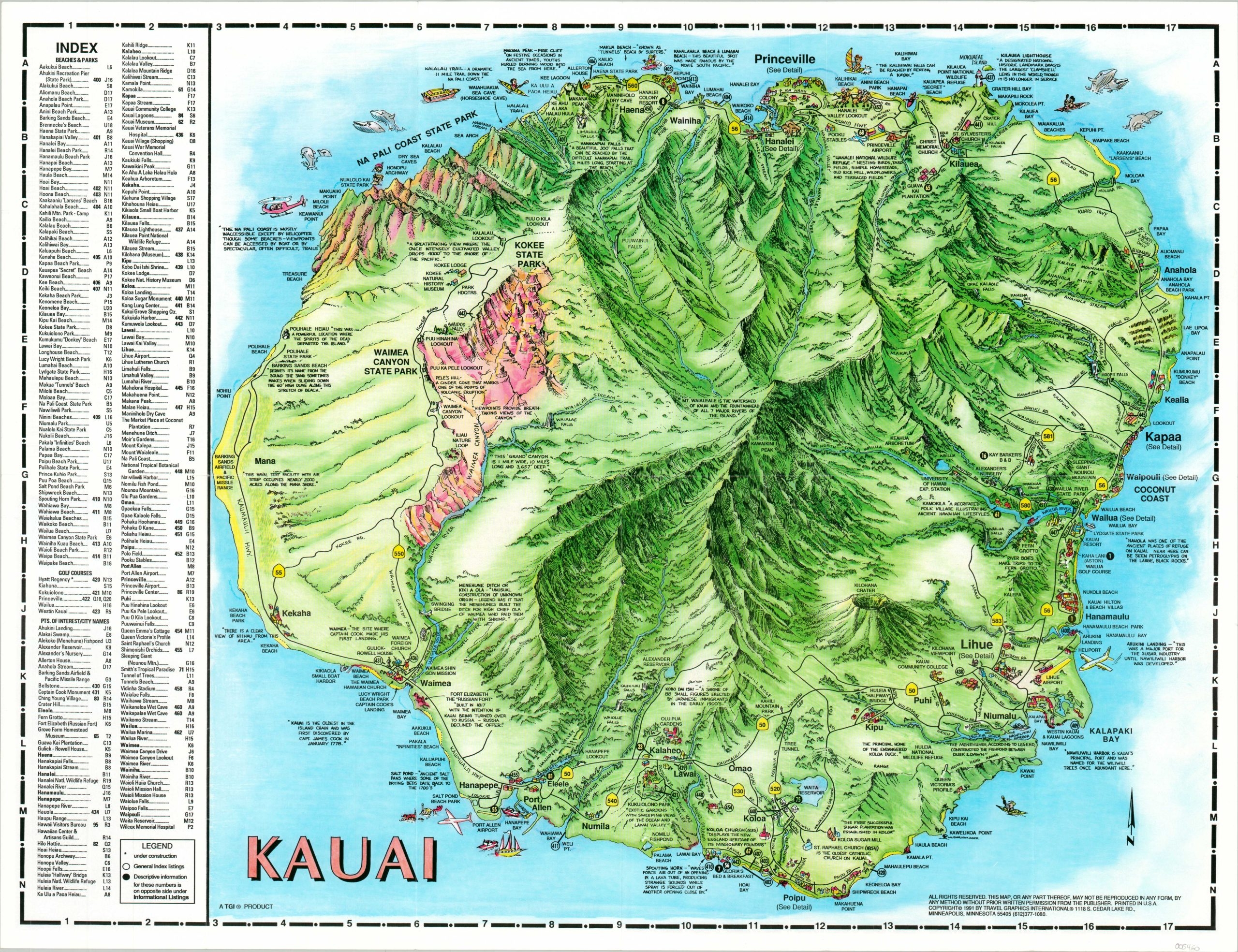 Kauai Map Printable