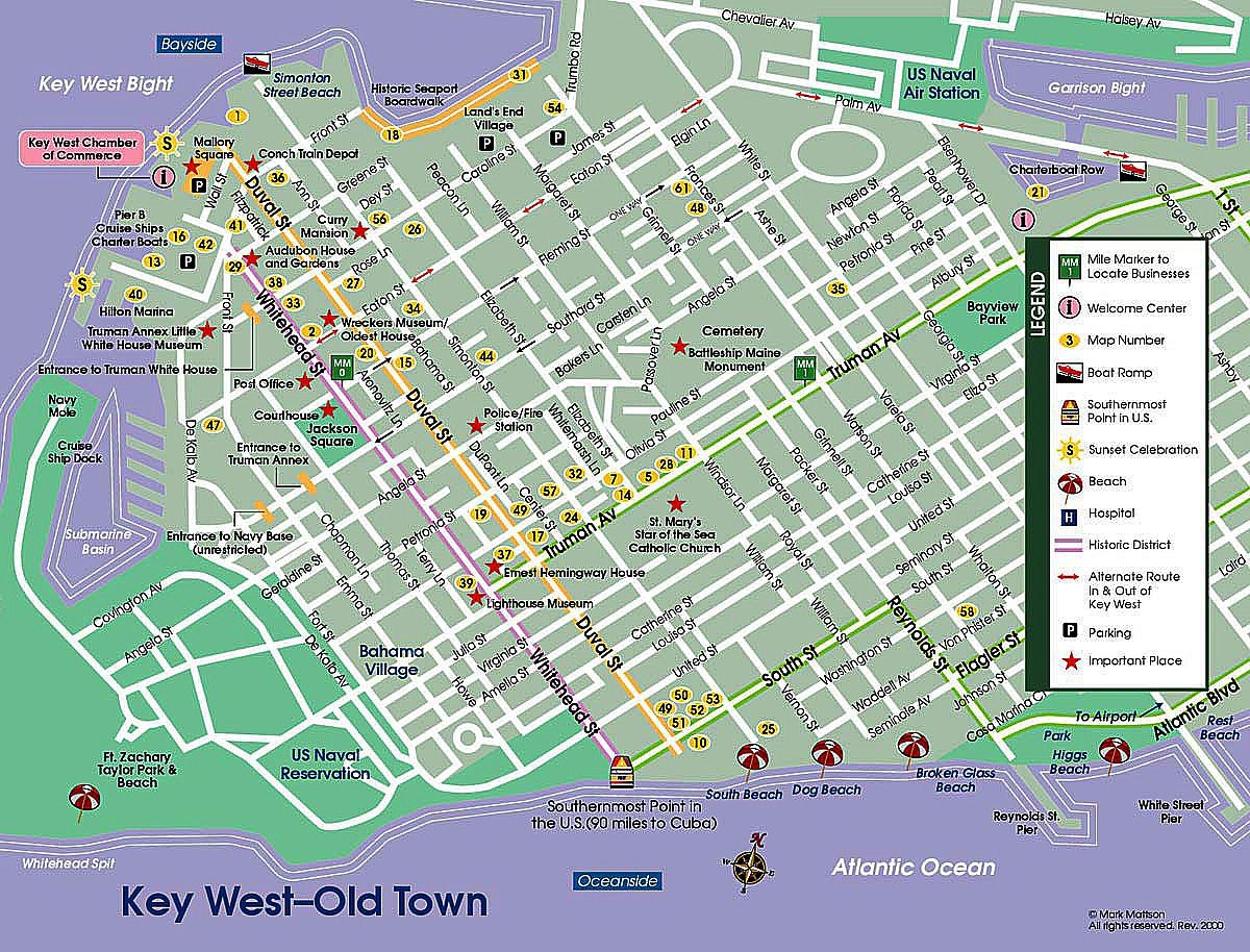 Key West Map Printable