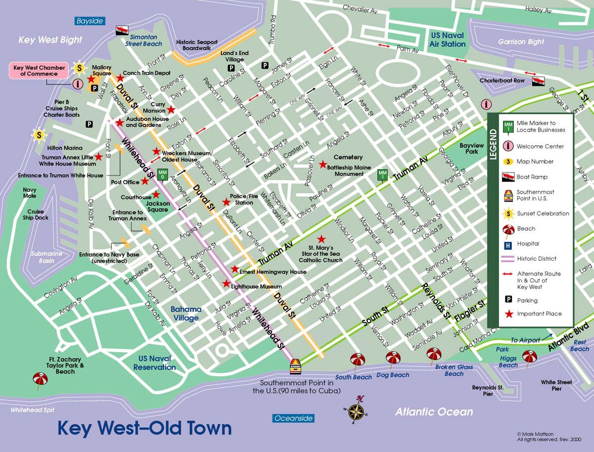 Key West Printable Map