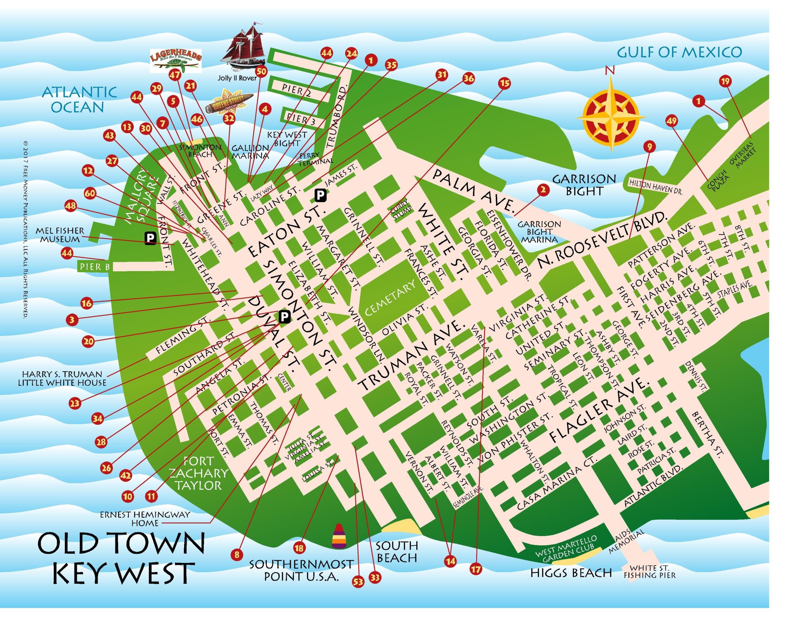 Key West Street Map Printable