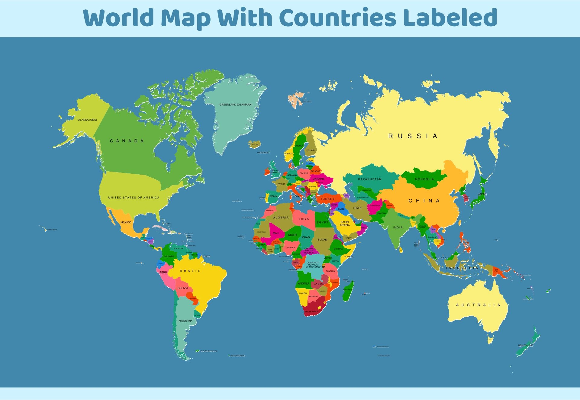 Labeled World Map 10 Free PDF Printables Printablee