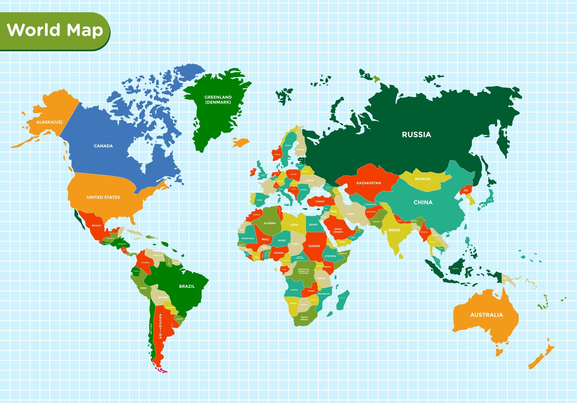 Labeled World Map 10 Free PDF Printables Printablee