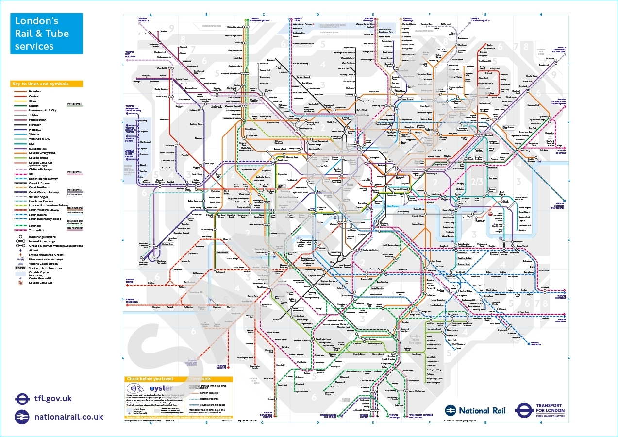 Large Printable London Underground Map Free Printable Maps