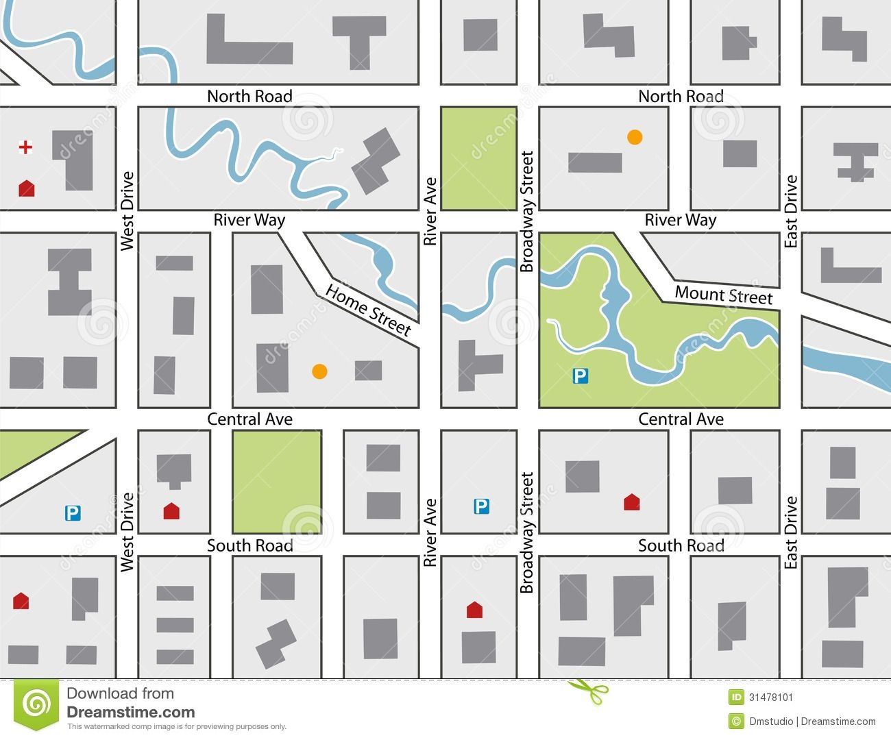 Large Printable Street Maps