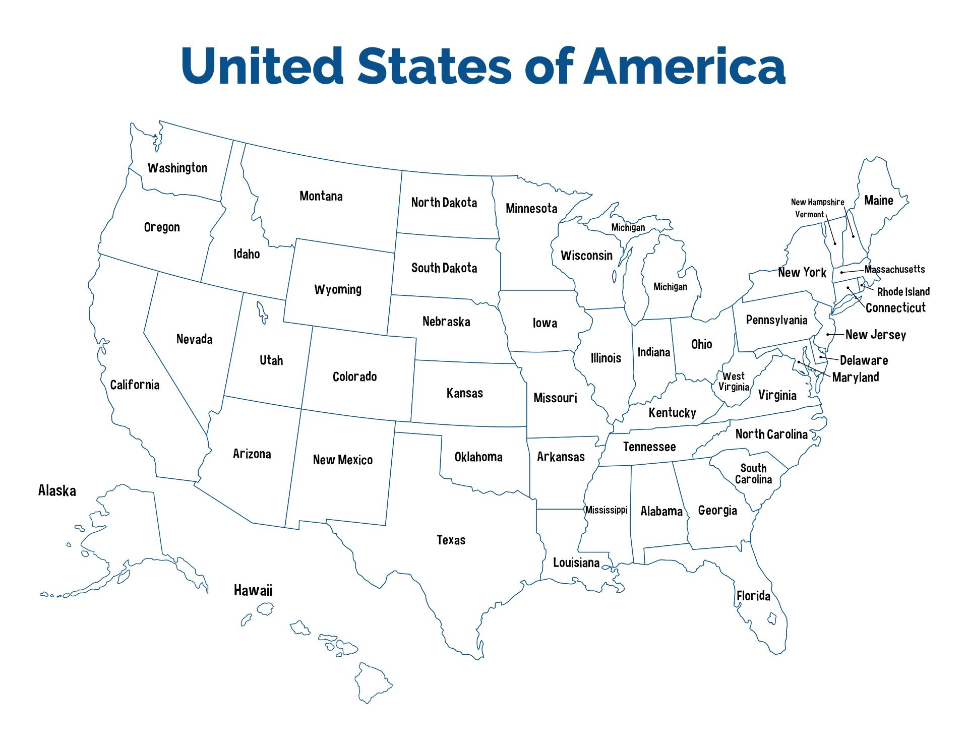 Large Printable Us Map Pdf