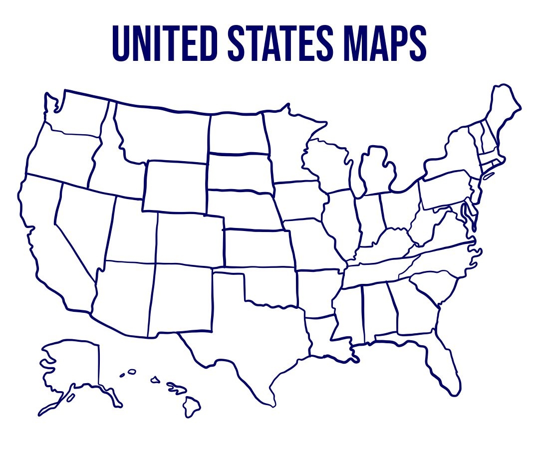 Large Usa Map Printable Large Usa Map Printable