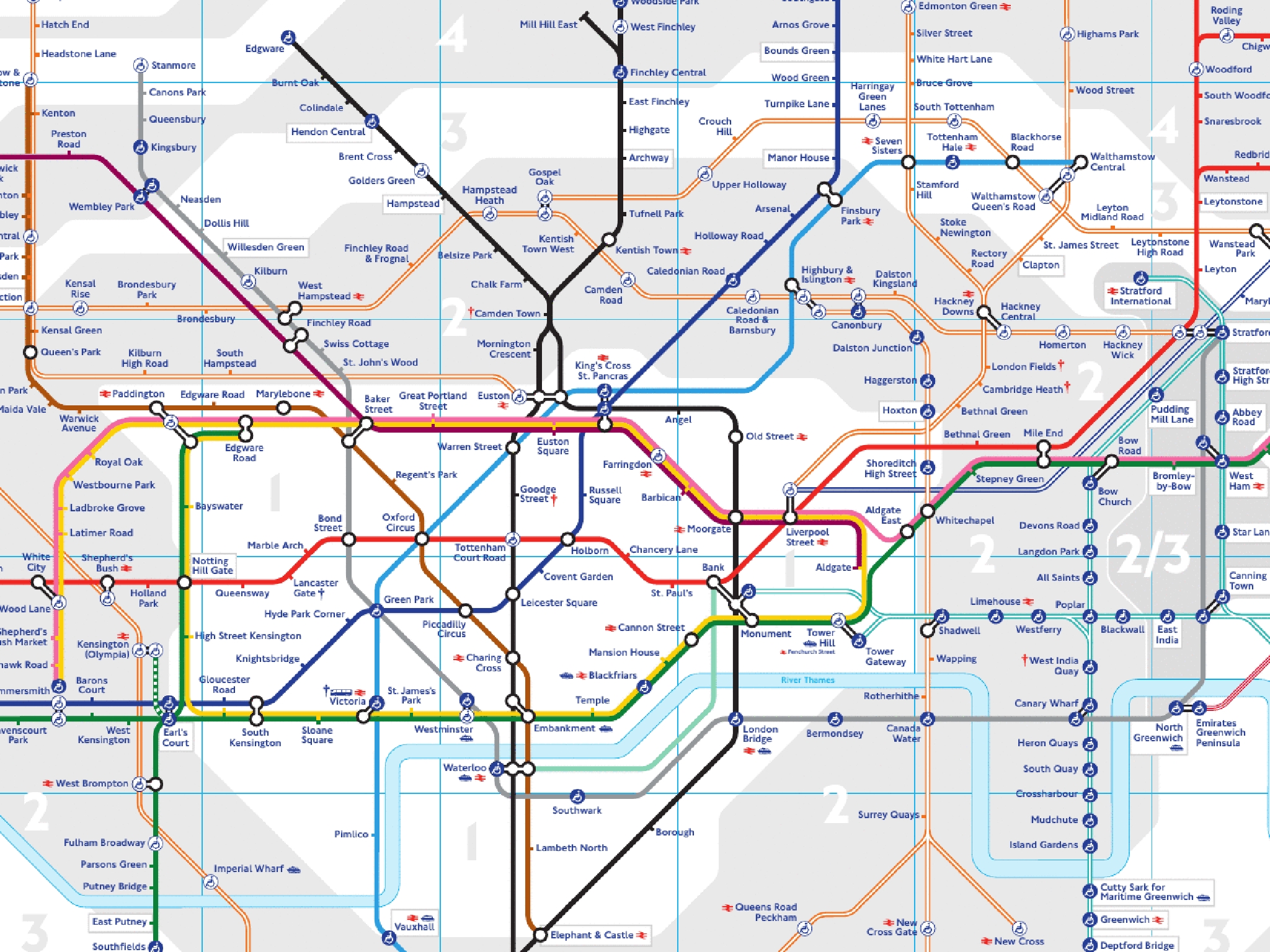 London Subway Map Printable