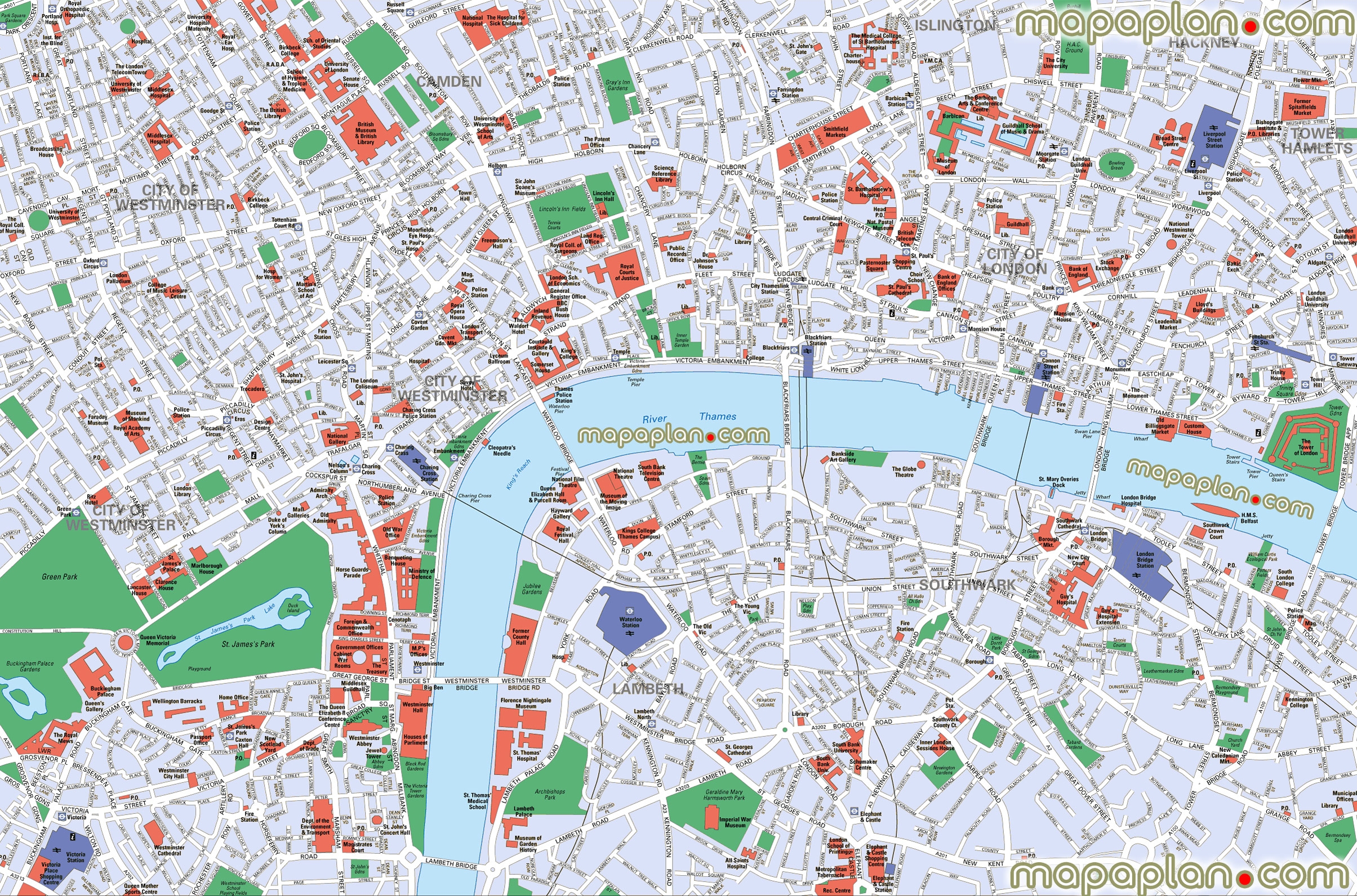 London Tourist Map Printable