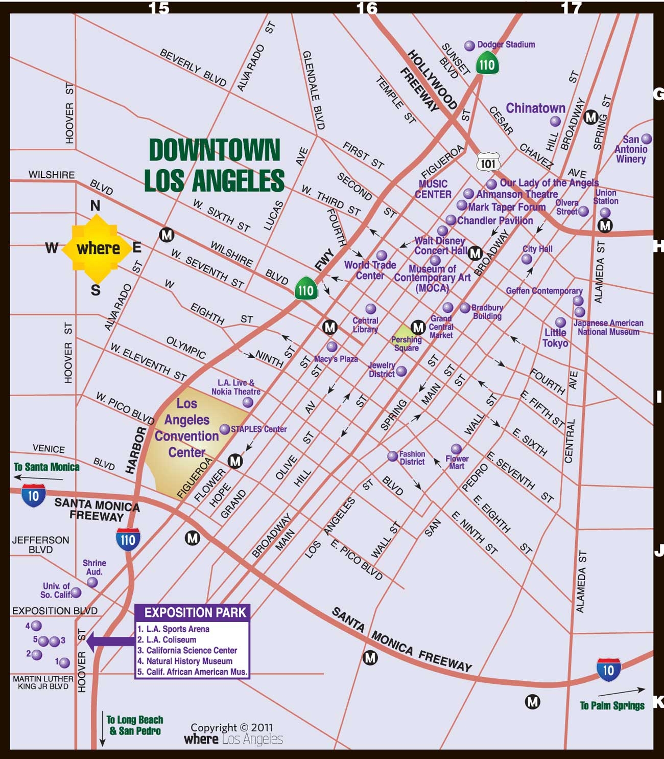 Los Angeles Tourist Map Printable