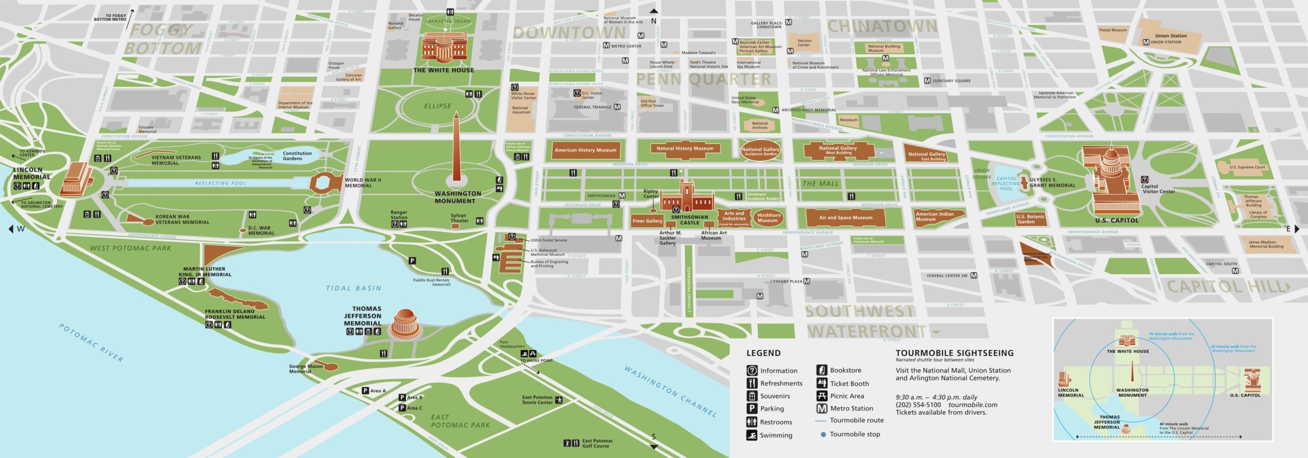 Map National Mall Washington Dc Printable Printable Templates