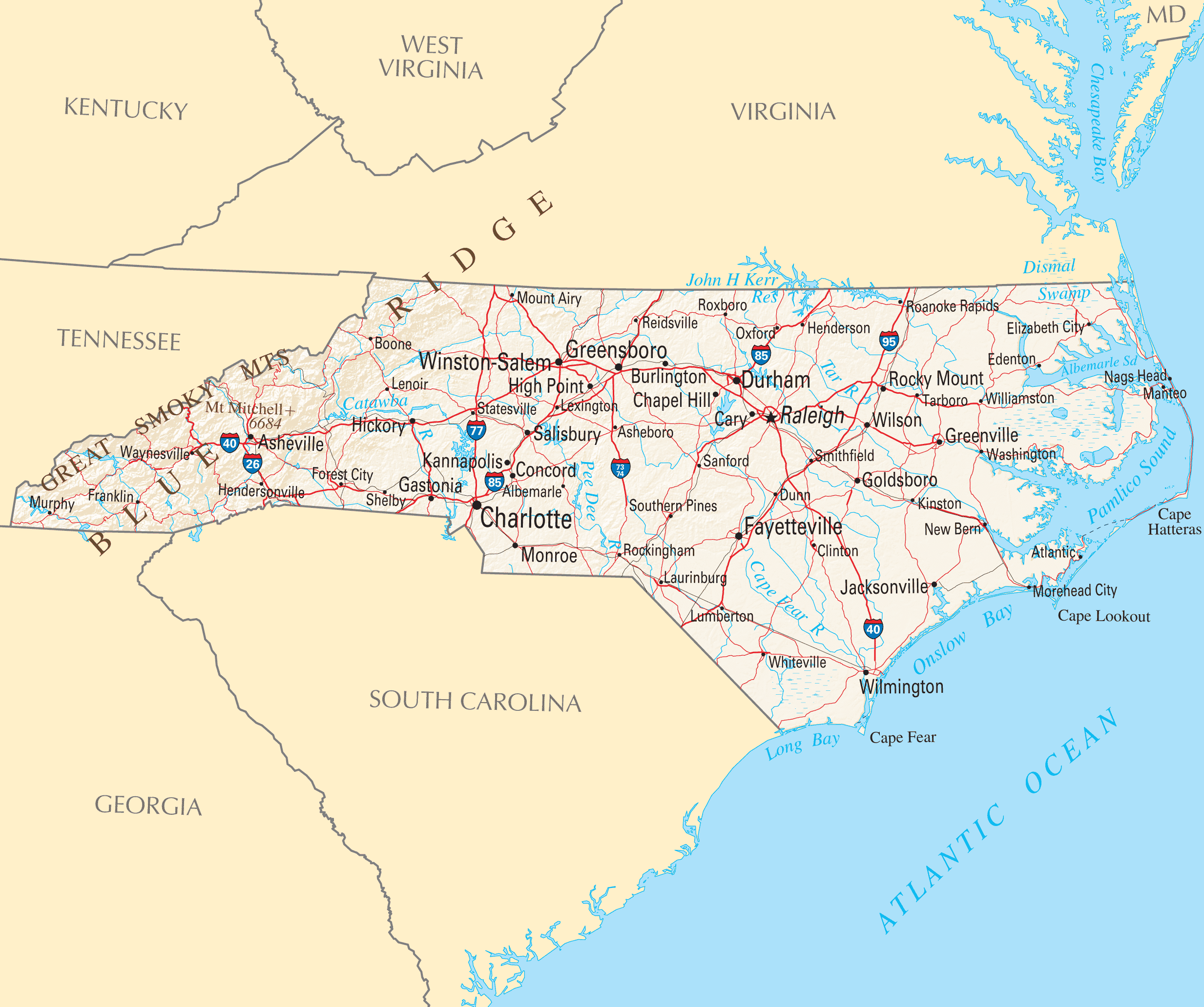 Map Nc Counties Printable