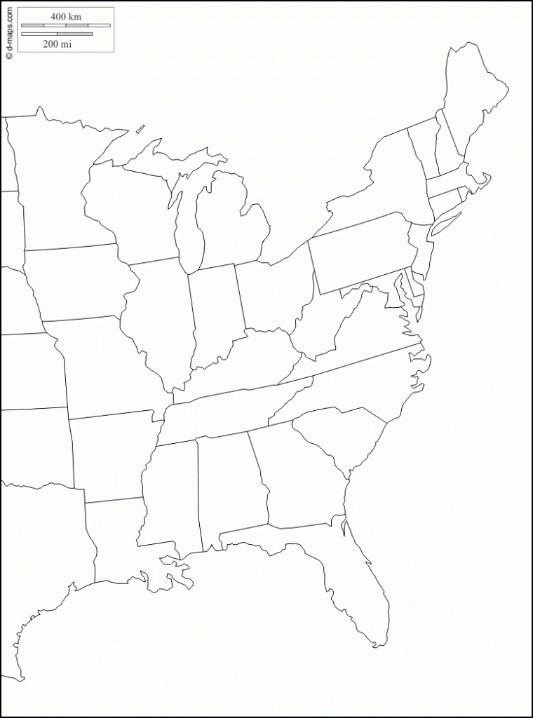 Map Of Eastern Us Printable North East States Usa Refrence Coast 