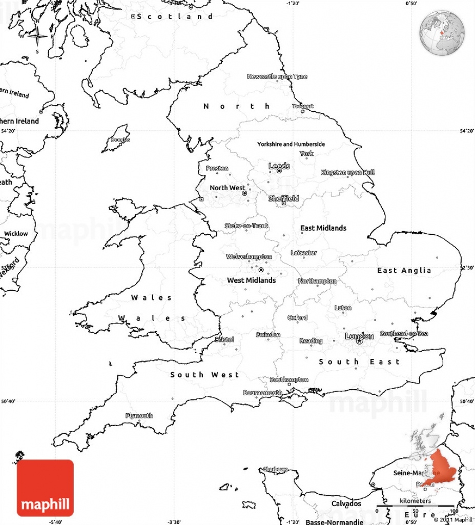 Map Of England Printable