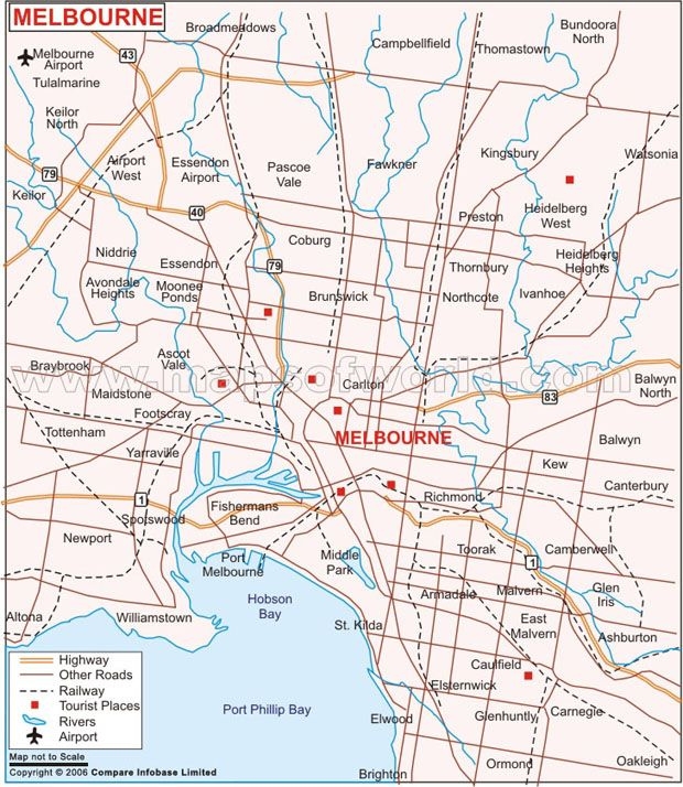 Map Of Melbourne Melbourne Suburbs Melbourne Map Adams Printable Map