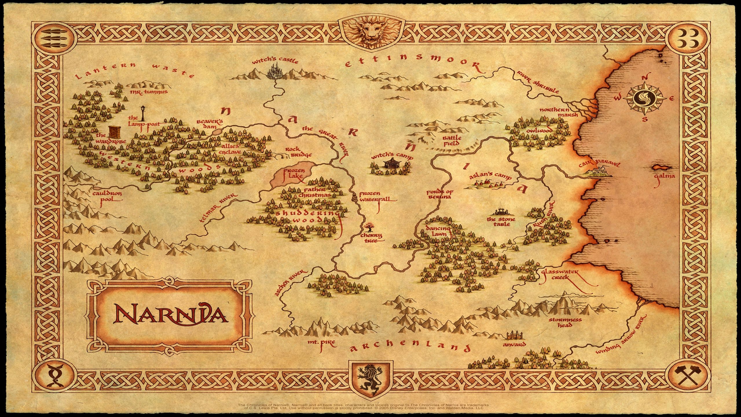 Map Of Narnia Chronicles Of Narnia Narnia Adams Printable Map