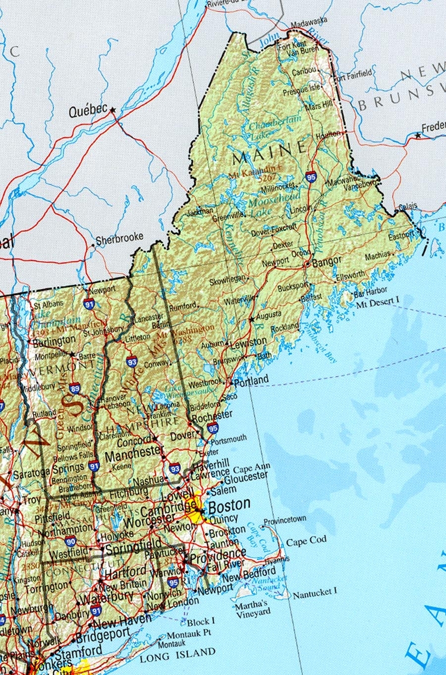 Map Of New England Printable Free Printable Maps