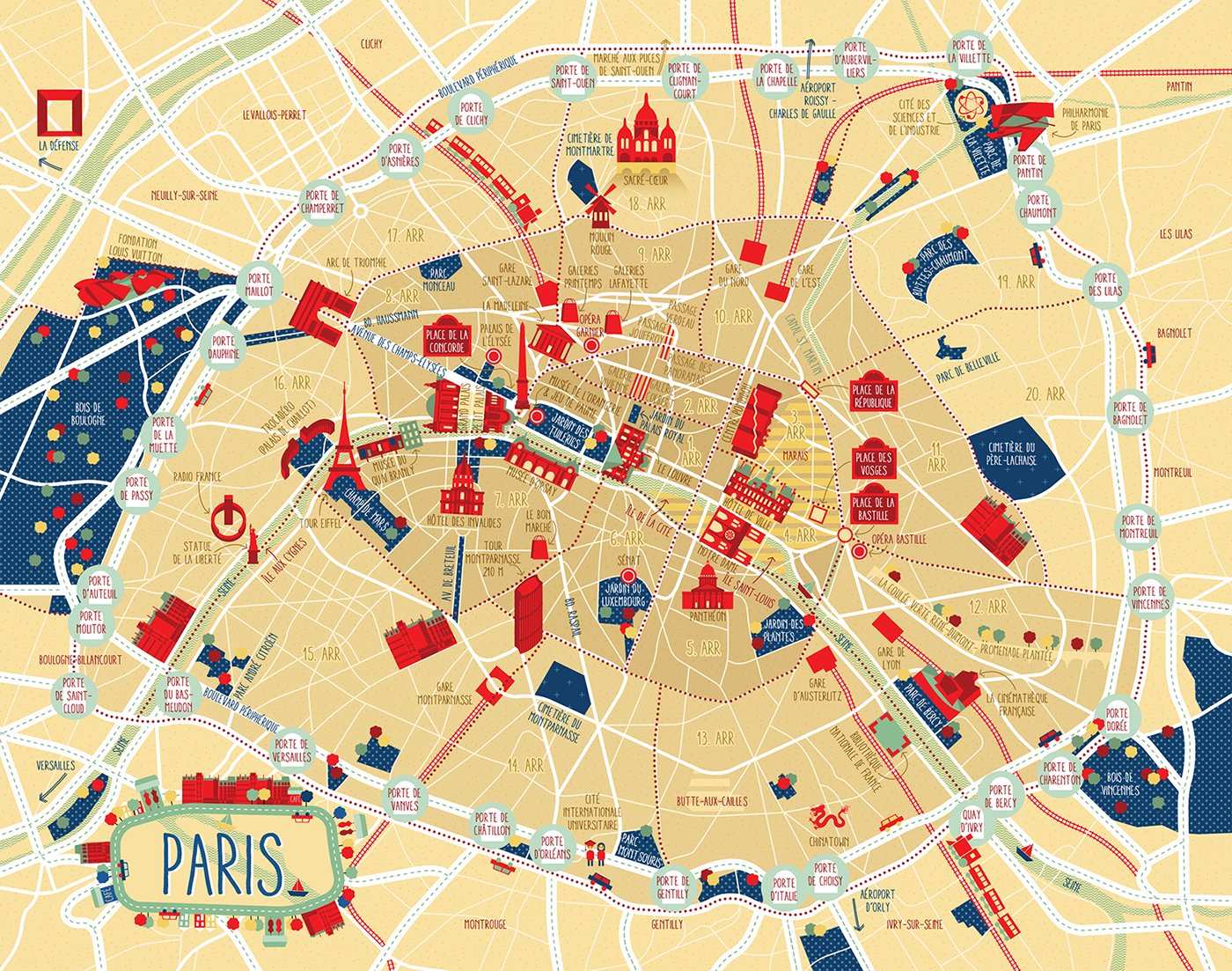 Map Of Paris Printable