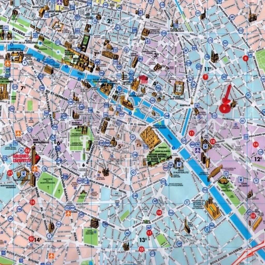 Map Of Paris Printable Bernard