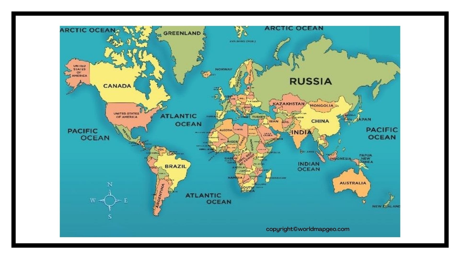 Map Of The World Pdf Printable