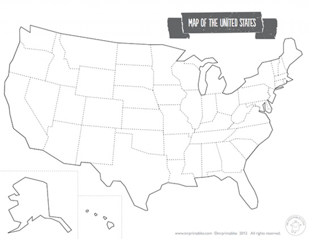 Map Of United States Outline Printable Printable Map