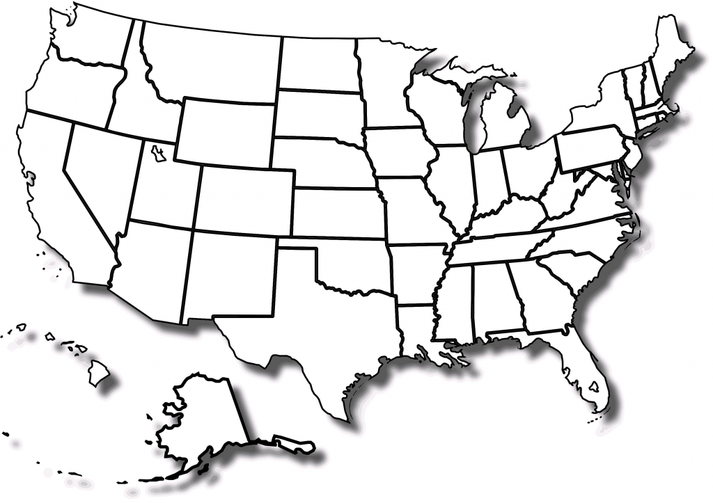 Map Of United States Without State Names New Printable Editable Us 