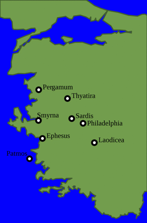Map seven churches revelation Church Of God Perspective