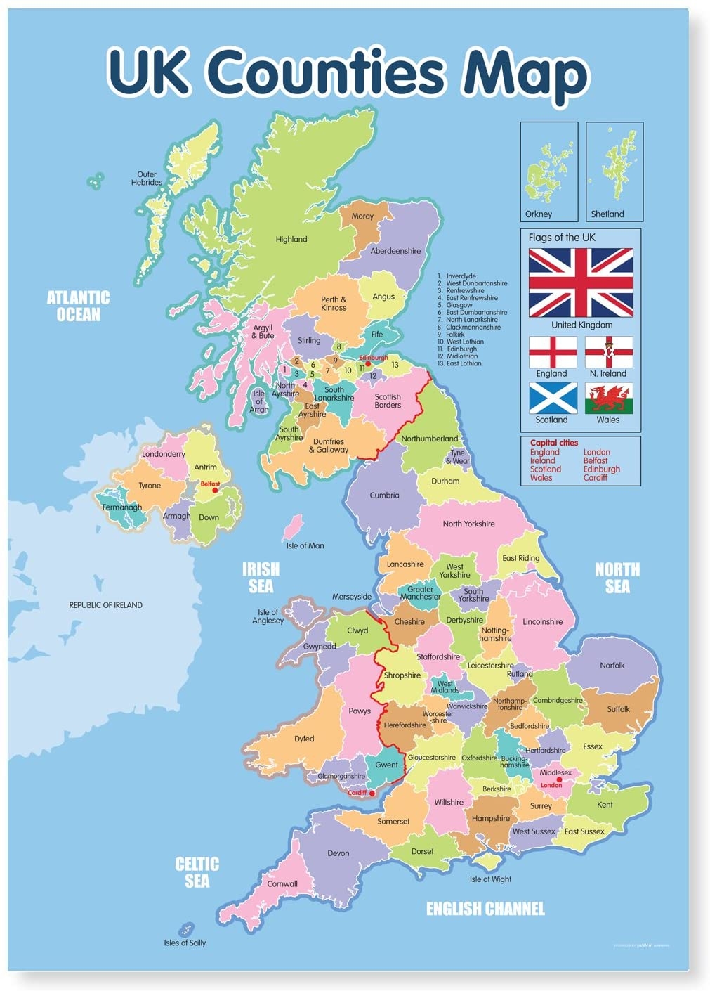 Map Uk Showing Counties Maps Capital Adams Printable Map
