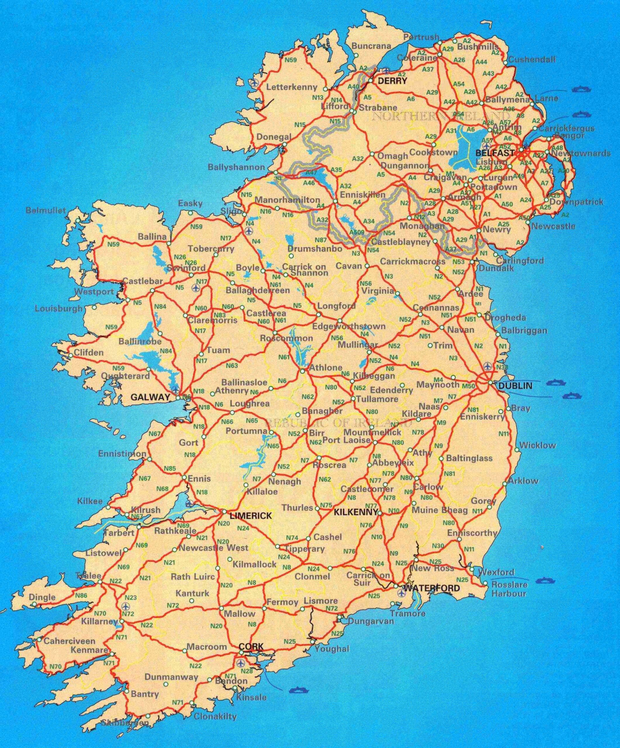 Maps Of Ireland Printable