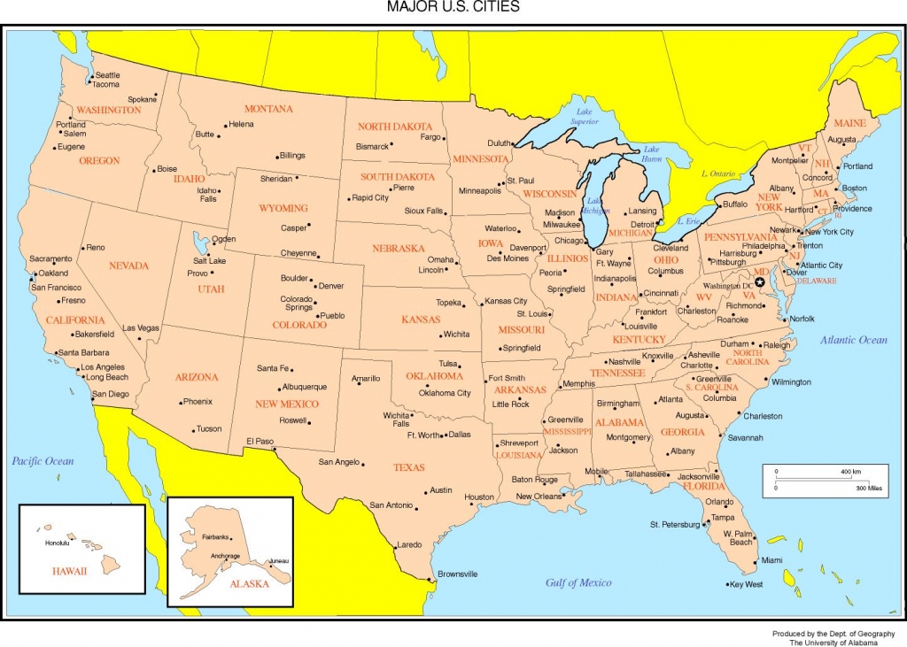 Maps Of The United States Printable Us Map With Capitals And Major 