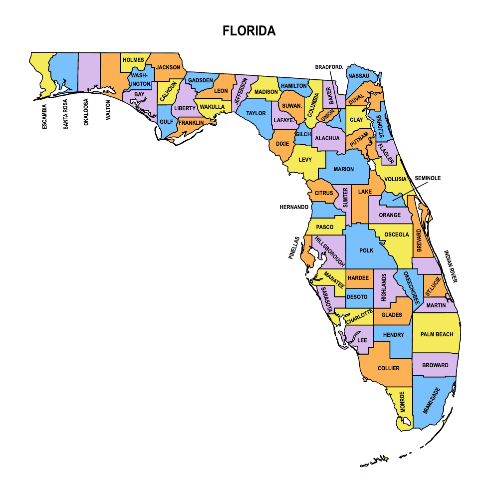 Maps Printable State County Maps