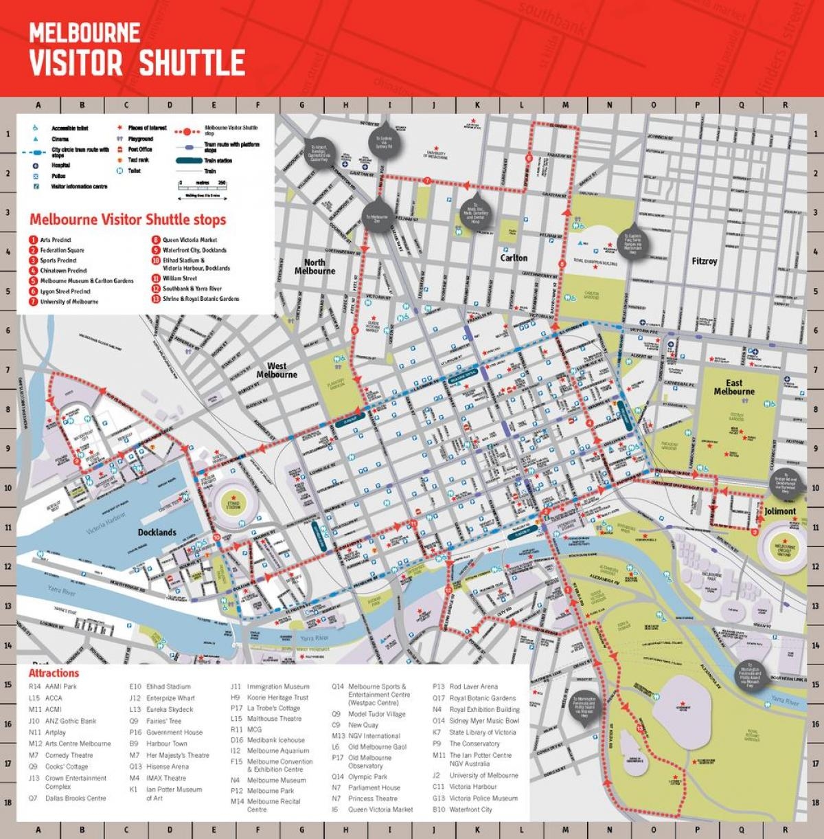 Melbourne Cbd Map Printable