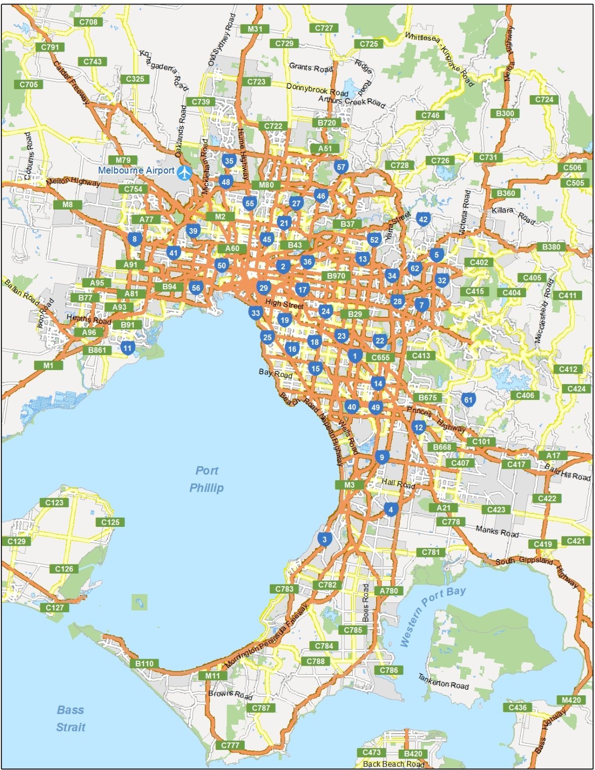 Melbourne Cbd Map Printable