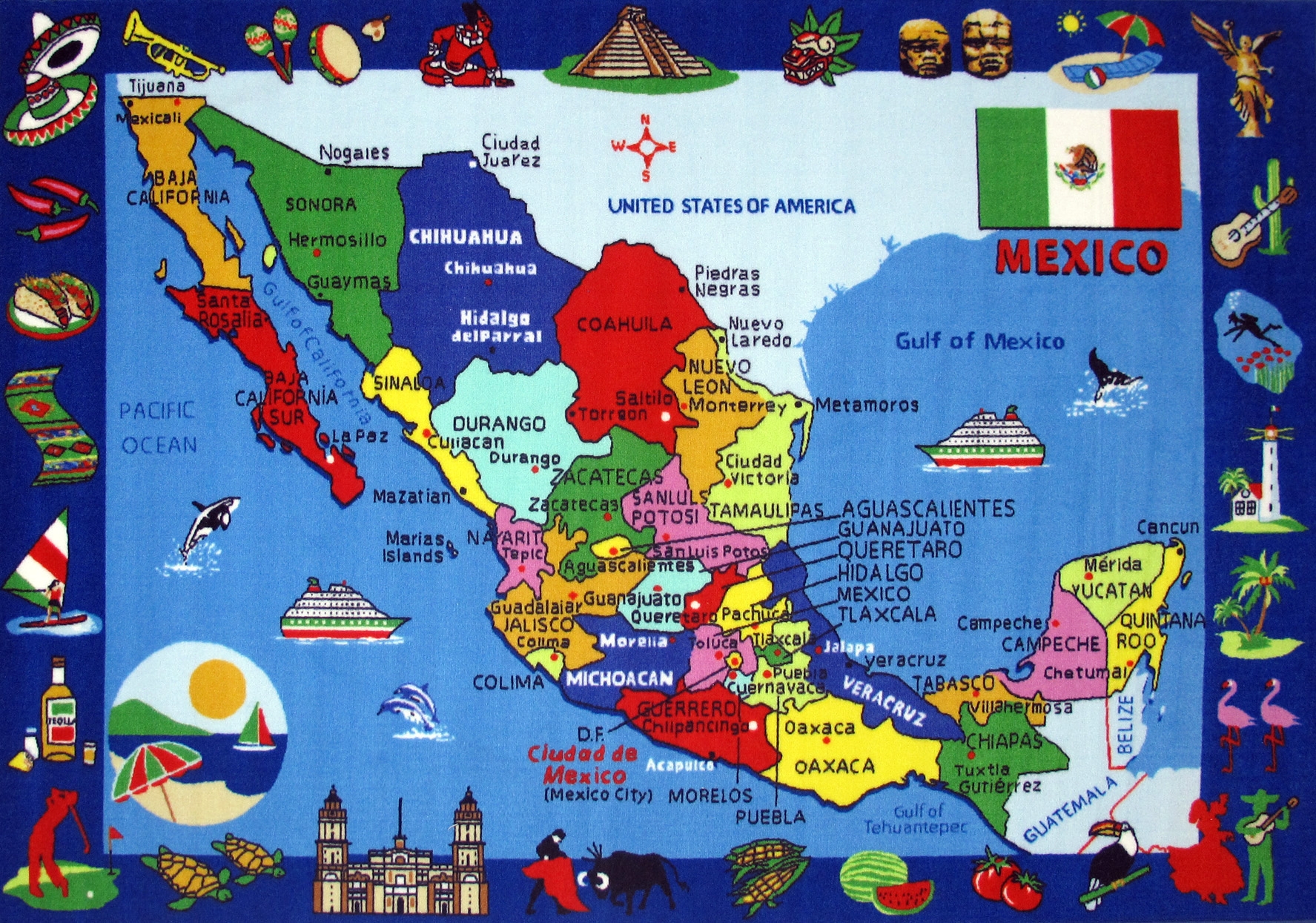 Mexico Map Printable Mexico Map Printable