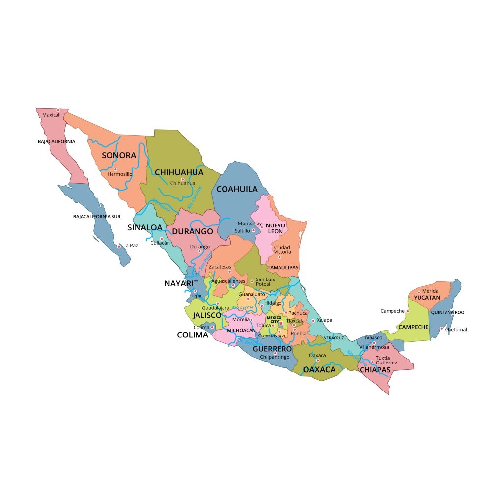 Mexico Map Printable