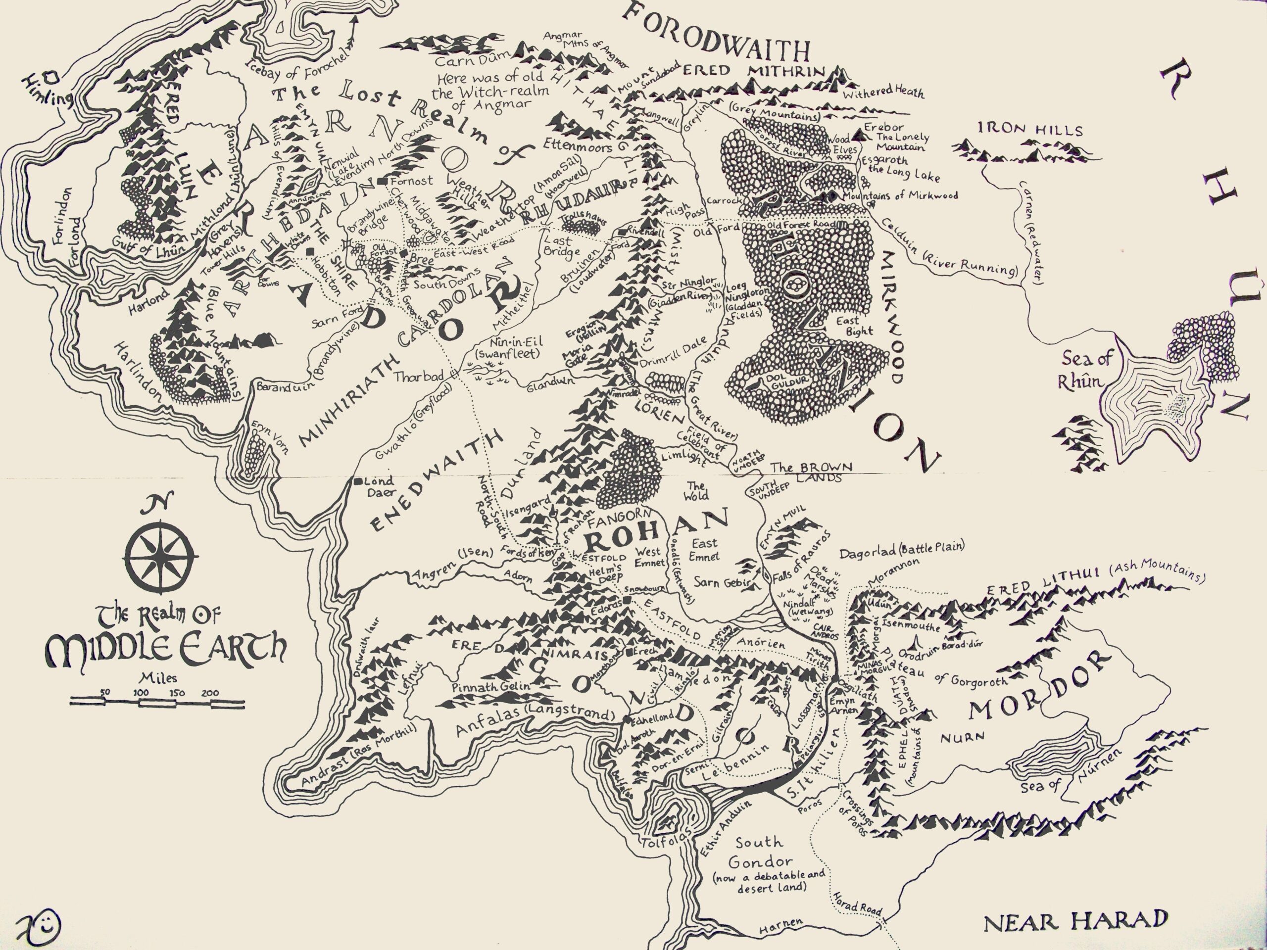Middle Earth Map Printable