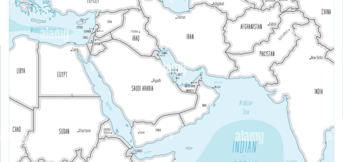 Middle East Printable Map Printable Templates Hub