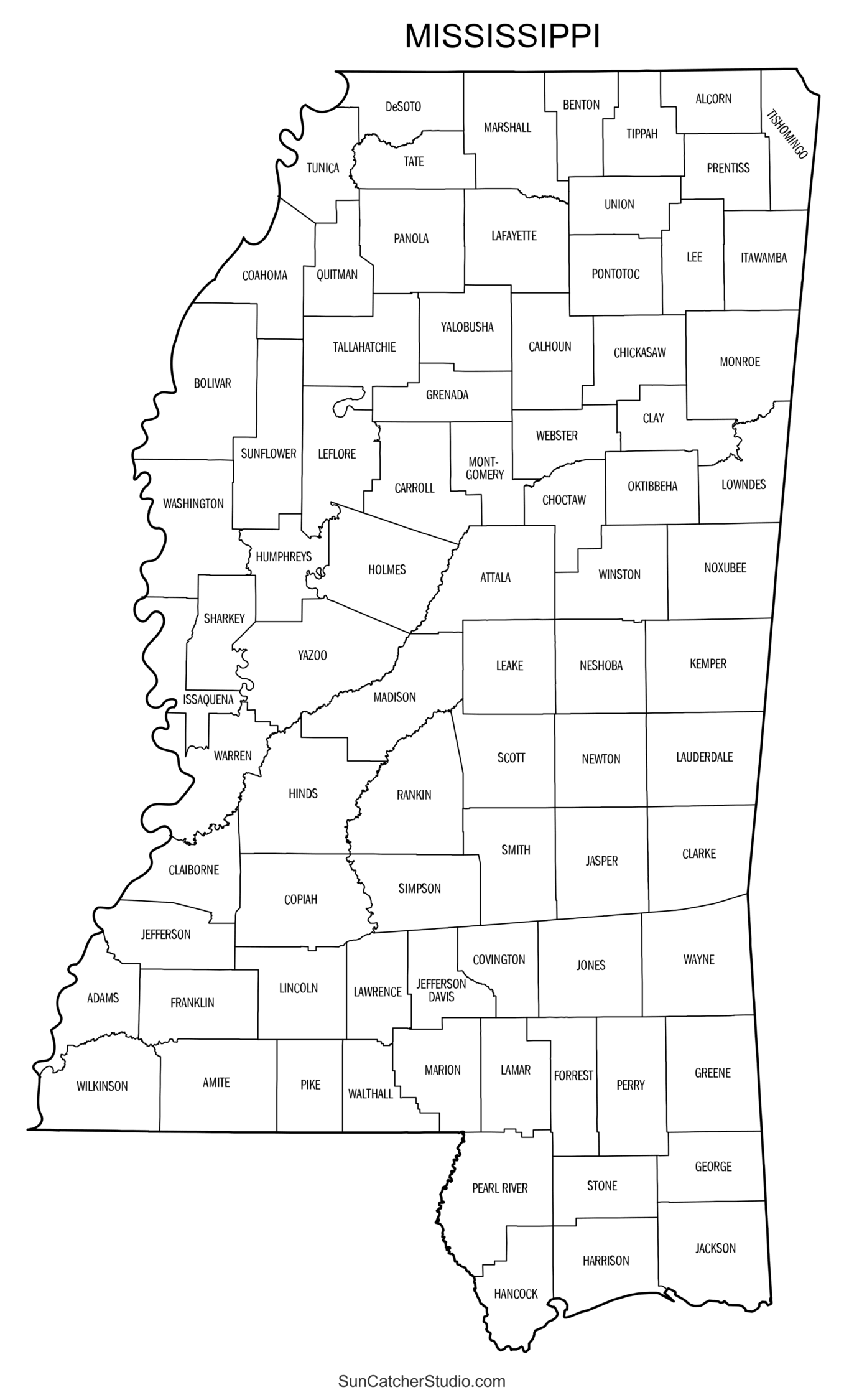 Mississippi County Map Printable Free Printable Map
