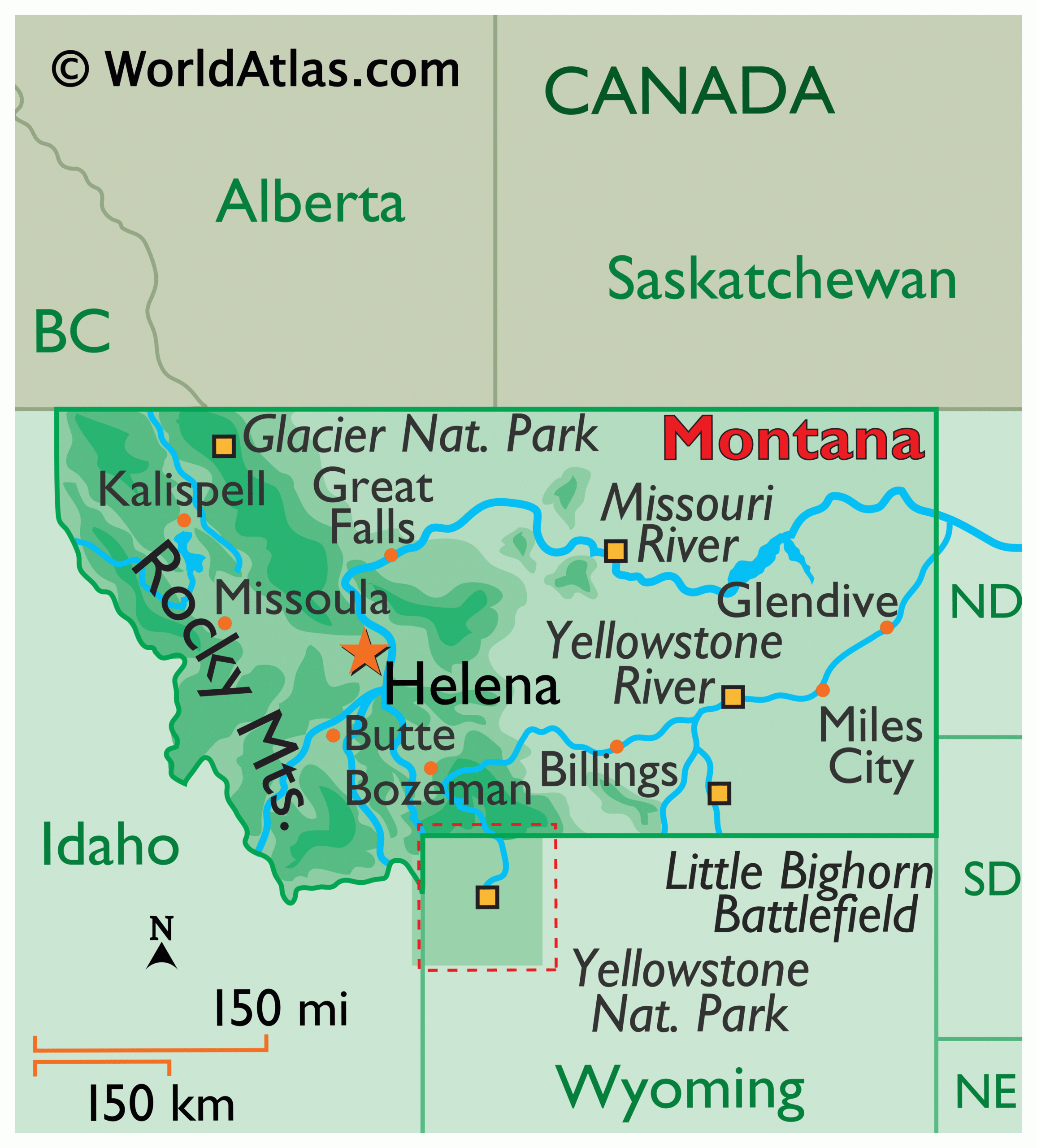 Montana Map Printable
