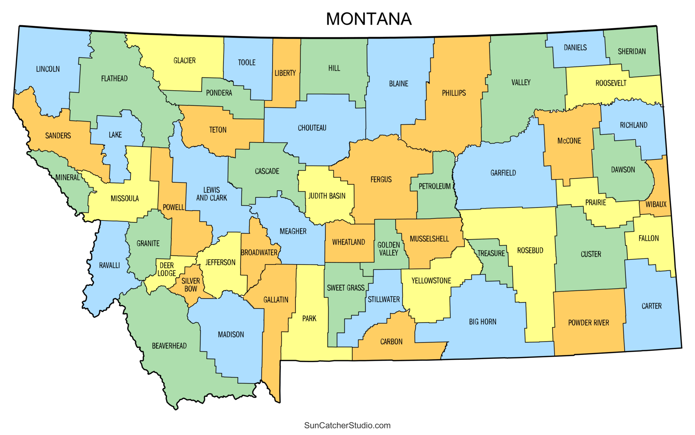 Montana Printable Map Free Printable Map