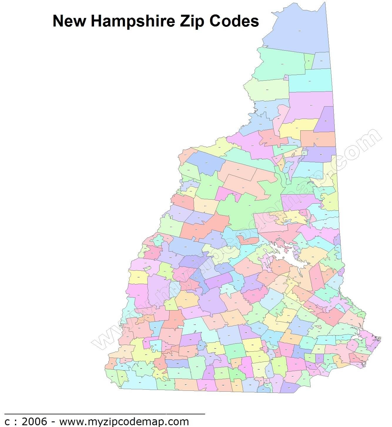 New Hampshire Printable Map